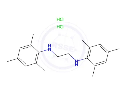 Chemical structure of N,N'-bis(2,4,6-trimethylphenyl)ethane-1,2-diamine,dihydrochloride
