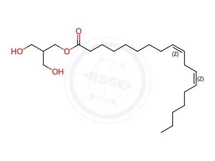 Chemical structure of (9Z,12Z)-3-Hydroxy-2-(hydroxymethyl)propyl octadeca-9,12-dienoate