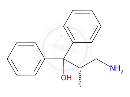Chemical structure of 2-methyl-3,3-diphenyl-3-propanolamine