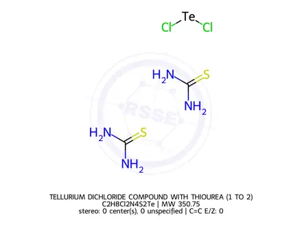 Chemical structure of TELLURIUM DICHLORIDE COMPOUND WITH THIOUREA (1 TO 2)