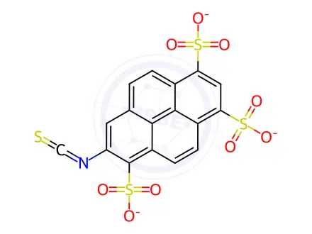 Chemical structure of 8-Isothiocyanato-1,3,6-pyrenetrisulfonic Acid Trisodium Salt