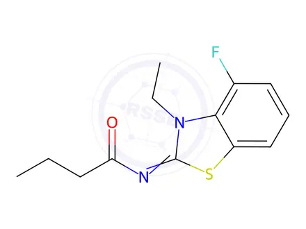 Chemical structure of N-(3-Ethyl-4-fluorobenzo[d]thiazol-2(3H)-ylidene)butyramide