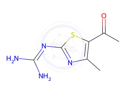 Chemical structure of N-(5-Acetyl-4-methyl-1,3-thiazol-2-yl)guanidine