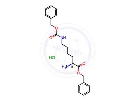 Chemical structure of N6-Carbobenzyloxy-L-lysine Benzyl Ester Hydrochloride