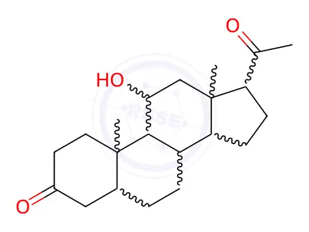 Chemical structure of 11β-Hydroxy-5α-pregnane-3,20-dione