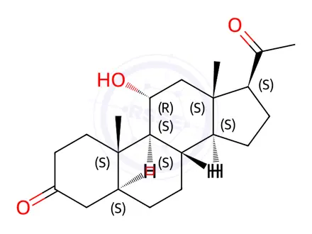 Chemical structure of 11α-Hydroxyallopregnane-3,20-dione