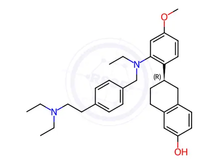 Chemical structure of Elacestrant Ethyl Impurity