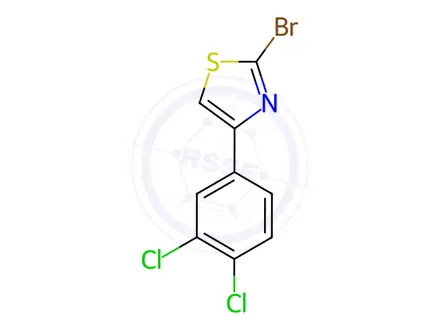 Chemical structure of 2-Bromo-4-(3,4-dichlorophenyl)thiazole