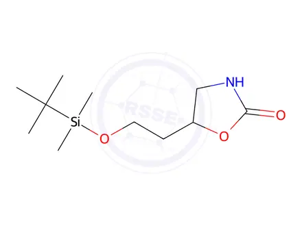 Chemical structure of 5-(2-((tert-Butyldimethylsilyl)oxy)ethyl)oxazolidin-2-one