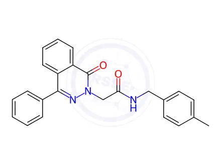 Chemical structure of N-[(4-Methylphenyl)methyl]-2-(1-oxo-4-phenyl-1,2-dihydrophthalazin-2-yl)acetamide
