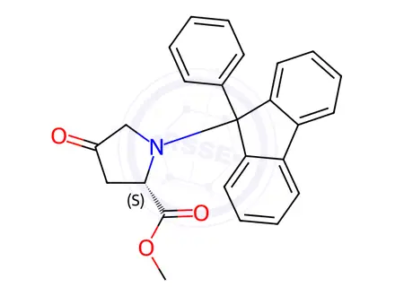 Chemical structure of (2S)-4-Oxo-1-(9-phenylfluorenyl)-proline Methyl Ester