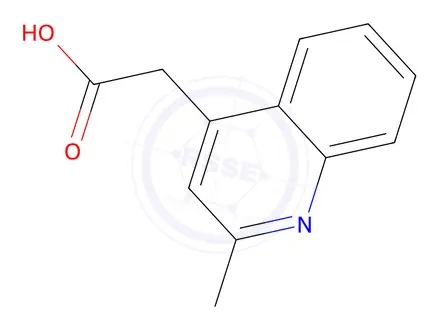 Chemical structure of 2-(2-Methylquinolin-4-yl)acetic acid