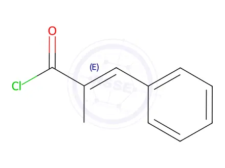 Chemical structure of (E)-2-METHYL-3-PHENYL-ACRYLOYL CHLORIDE