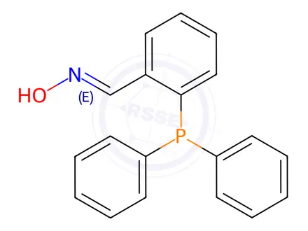 Chemical structure of (E)-2-(diphenylphosphanyl)benzaldehyde oxime
