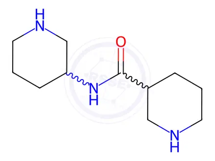Chemical structure of N-(piperidin-3-yl)piperidine-3-carboxamide dihydrochloride