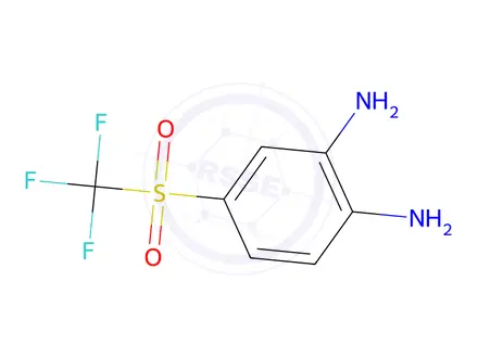 Chemical structure of 4-(Trifluoromethylsulfonyl)benzene-1,2-diamine