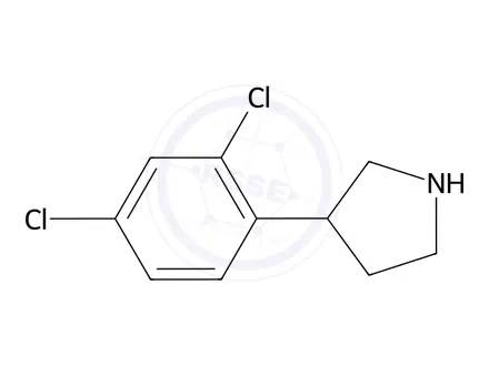 Chemical structure of 3-(2,4-Dichlorophenyl)pyrrolidine