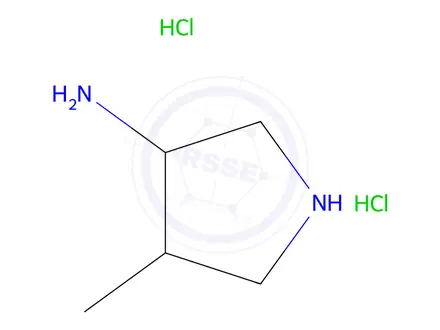 Chemical structure of 4-Methylpyrrolidin-3-amine dihydrochloride
