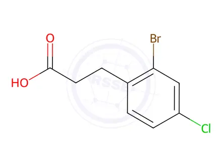 Chemical structure of 3-(2-Bromo-4-chloro-phenyl)-propionic acid