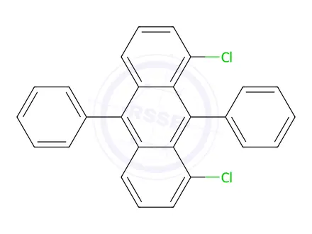 Chemical structure of 1,8-Dichloro-9,10-diphenylanthracene