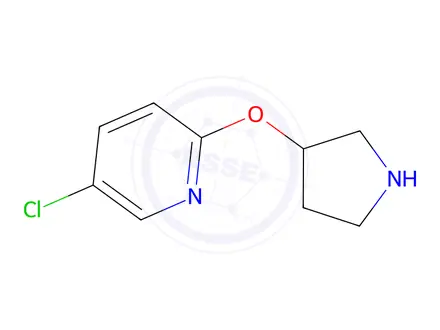 Chemical structure of 5-chloro-2-(pyrrolidin-3-yloxy)pyridine