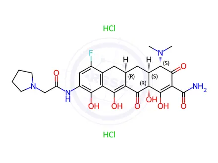 Chemical structure of Eravacycline Dihydrochloride