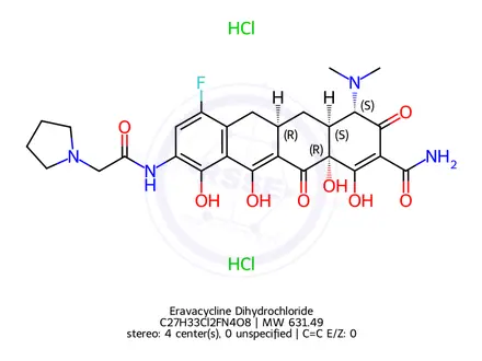 Chemical structure of Eravacycline Dihydrochloride