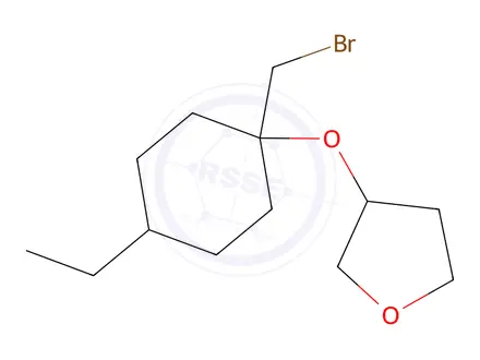 Chemical structure of 3-((1-(Bromomethyl)-4-ethylcyclohexyl)oxy)tetrahydrofuran