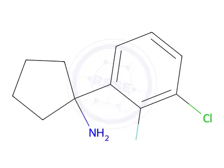 Chemical structure of 1-(3-Chloro-2-fluorophenyl)cyclopentanamine