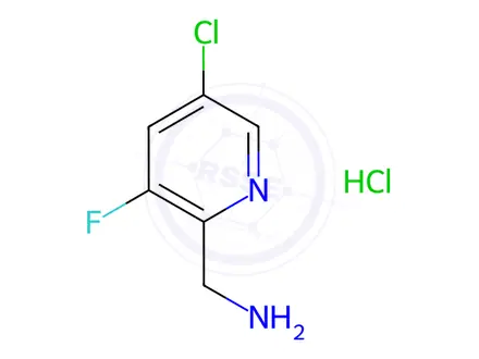 Chemical structure of (5-Chloro-3-fluoropyridin-2-yl)methanamine hydrochloride