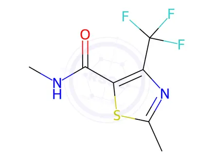 Chemical structure of N,2-dimethyl-4-(trifluoromethyl)thiazole-5-carboxamide