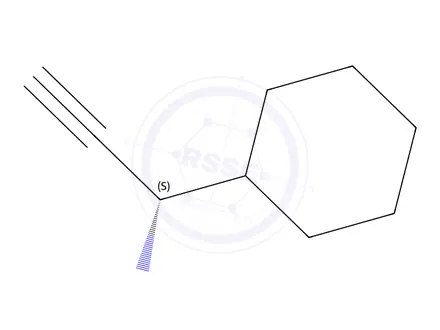 Chemical structure of Cyclohexanemethanamine, α-ethynyl-, (αS)-