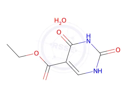 Chemical structure of 5-Carbethoxyuracil Hydrate