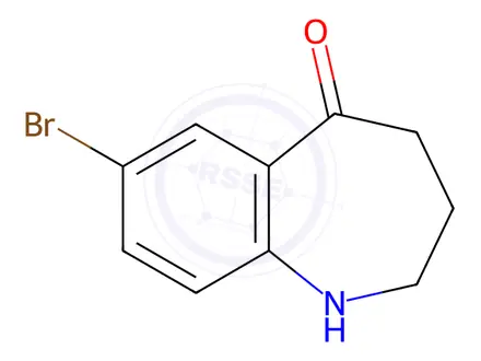 Chemical structure of 7-Bromo-3,4-dihydro-1H-benzo[b]azepin-5(2H)-one