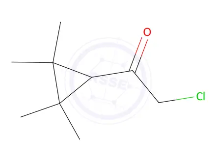 Chemical structure of 2-Chloro-1-(2,2,3,3-tetramethylcyclopropyl)ethan-1-one