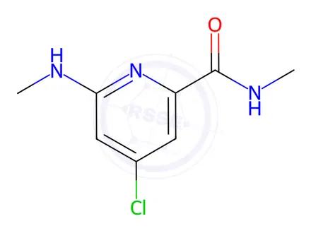 Chemical structure of 4-Chloro-N-methyl-6-(methylamino)picolinamide