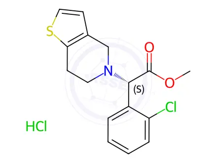 Chemical structure of Clopidogrel Hydrochloride