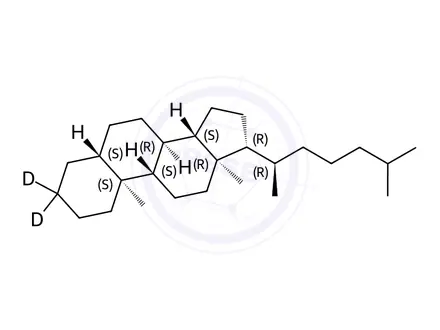 Chemical structure of 5α-Cholestane-3,3-d2
