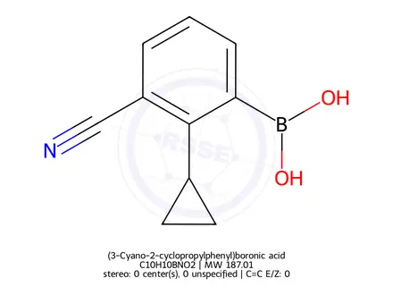 Chemical structure of (3-Cyano-2-cyclopropylphenyl)boronic acid