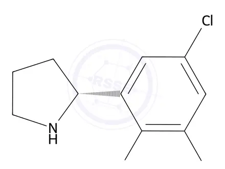 Chemical structure of (R)-2-(3,5-dichloro-2-fluorophenyl)pyrrolidine