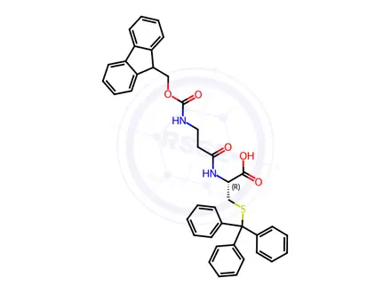 Chemical structure of Fmoc-β-Ala-L-Cys(Trt)-OH