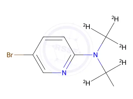 Chemical structure of 5-bromo-N,N-di(methyl-d3)pyridin-2-amine