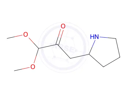 Chemical structure of 1,1-Dimethoxy-3-(pyrrolidin-2-yl)propan-2-one