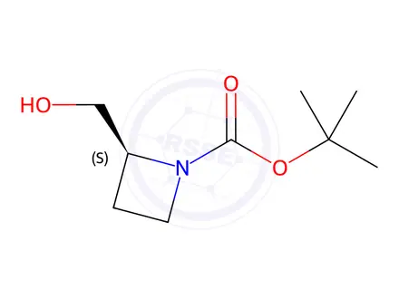 Chemical structure of (S)-1-(tert-Butoxycarbonyl)-2-azetidinemethanol