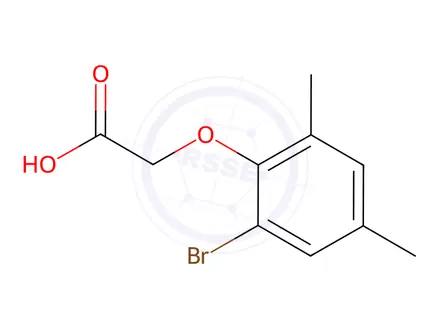 Chemical structure of (2-Bromo-4,6-dimethylphenoxy)acetic acid