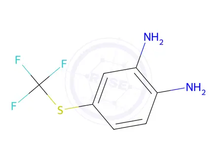 Chemical structure of 4-(trifluoromethylsulfanyl)benzene-1,2-diamine