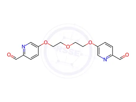 Chemical structure of 5,5'-((Oxybis(ethane-2,1-diyl))bis(oxy))dipicolinaldehyde
