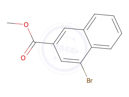Chemical structure of methyl 4-bromonaphthalene-2-carboxylate