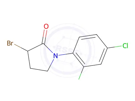 Chemical structure of 3-bromo-1-(2,4-dichlorophenyl)pyrrolidin-2-one