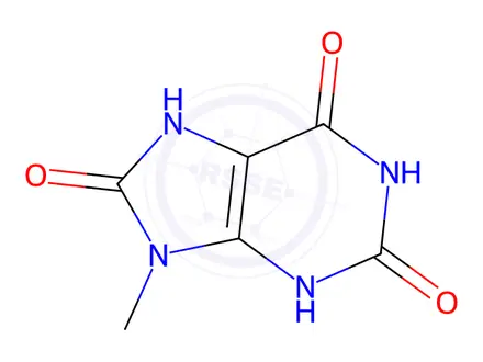 Chemical structure of 9-Methyluric acid